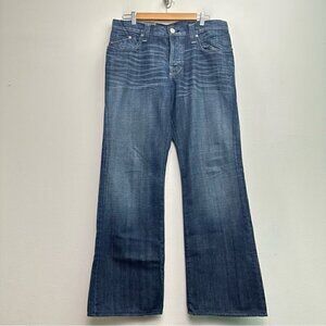 Rock & Republic Wide Leg Flare Jeans Size 34 blue Dark Wash